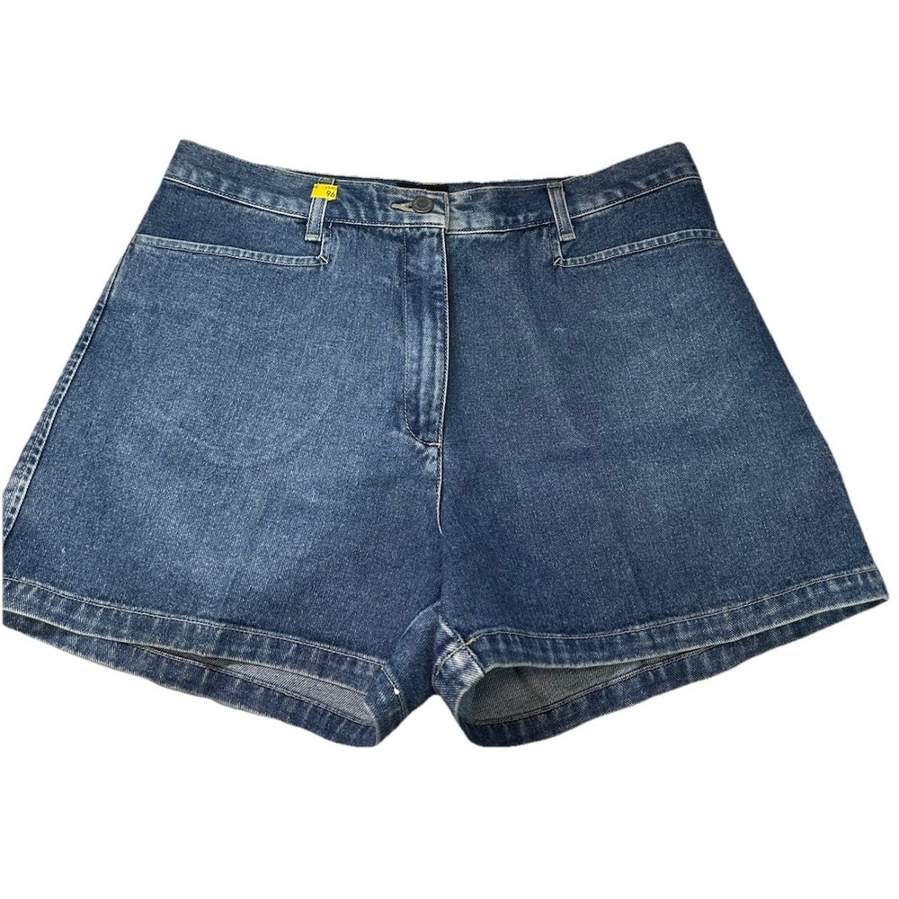 New York Jeans Denim Shorts Women's Size 14 Blue Zip Up And 4 Pockets